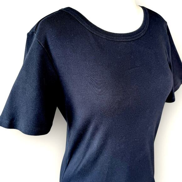 Pendleton Classic Short Sleeve Cotton Crewneck Tee Shirt Women Size M Dark Navy - Picture 6 of 11